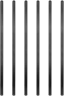 GeilSpace 6 Pack 1/2" × 42" Pre-Cut Black Metal Pipe, Industrial Steel Fits Standard Half Inch Black Threaded Pipes and Fittings - Vintage DIY Industrial Shelving (1/2" × 42")