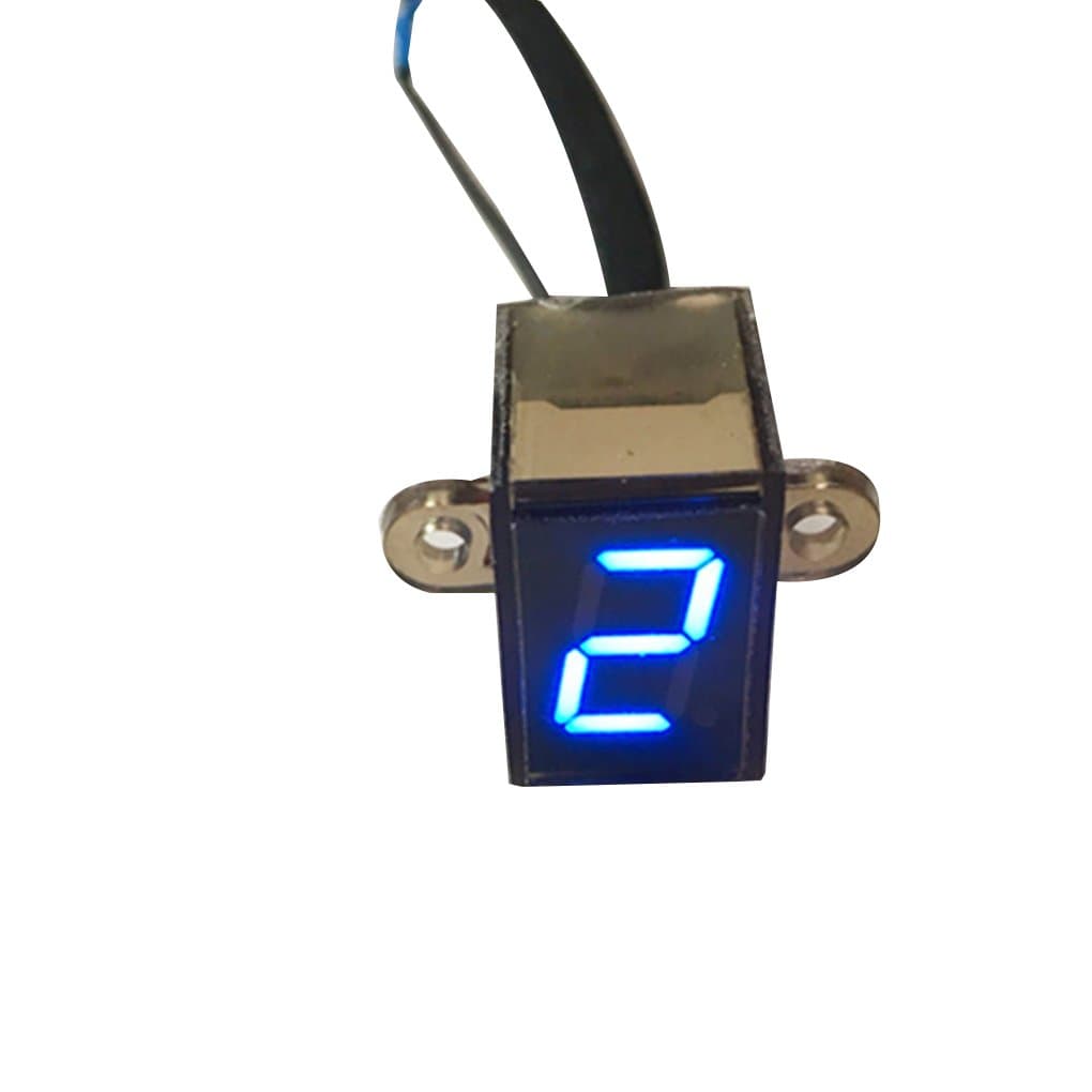 EgalBest LED Digital Gear Indicator Motorcycle Display Shift Lever Sensor Blue Light Motorbike Accessories