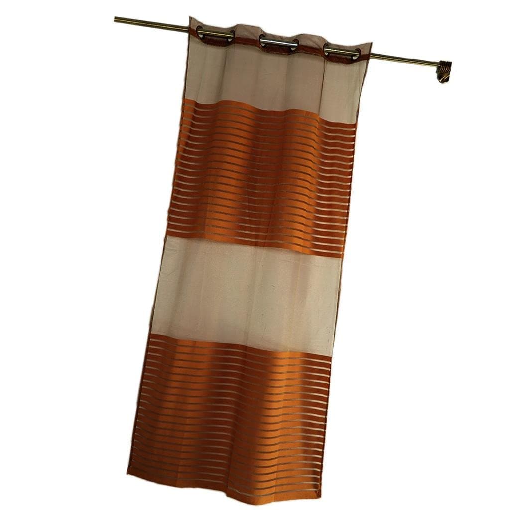 1Pc Voile Curtain Single Panel Sheer Voile Curtain Panel Dark Coffee Punch