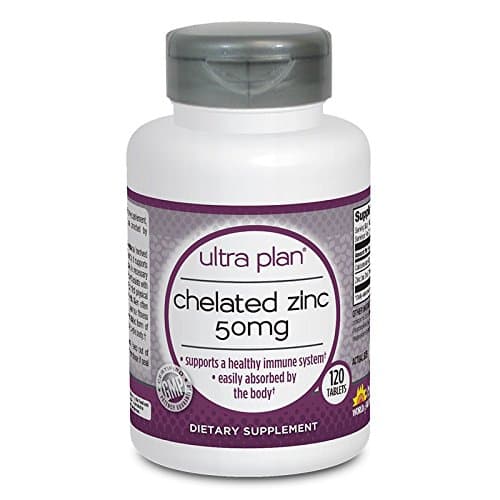 Ultra Plan Chelated Zinc 50mg (120 Tablets)