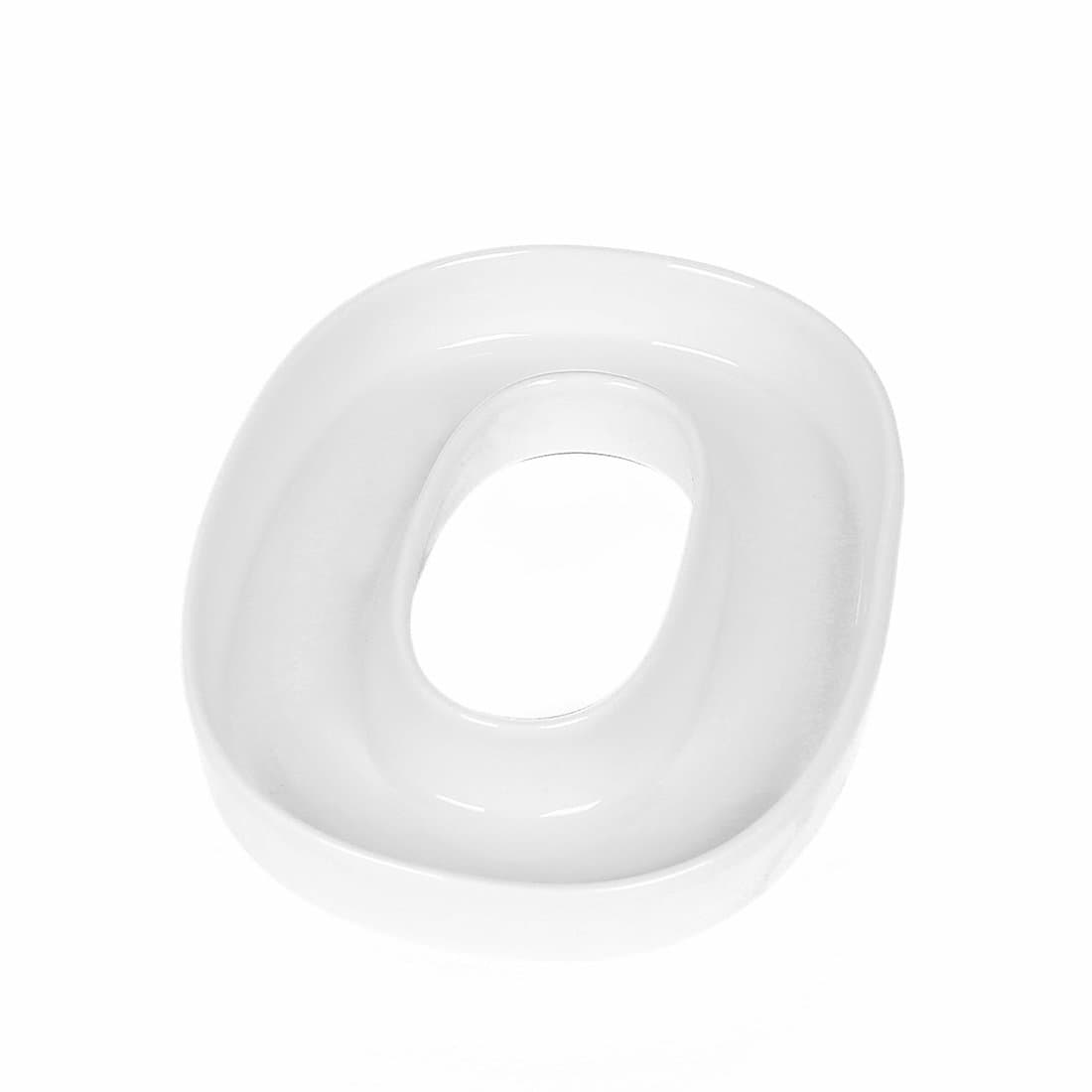 Ceramic Small Letter Candy Dishes Mini Nuts Plates, Party Table Decor (Letter O)