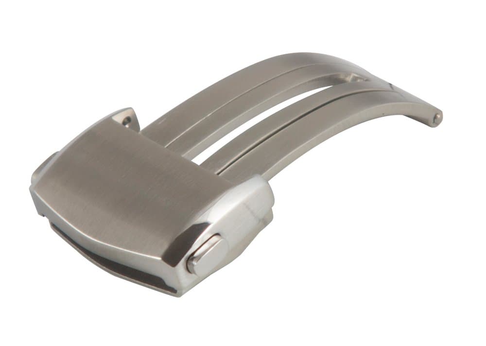 18mm Brushed INOX Stainless Locking Adjustable Deployment Buckle Clasp BKL200W18mm