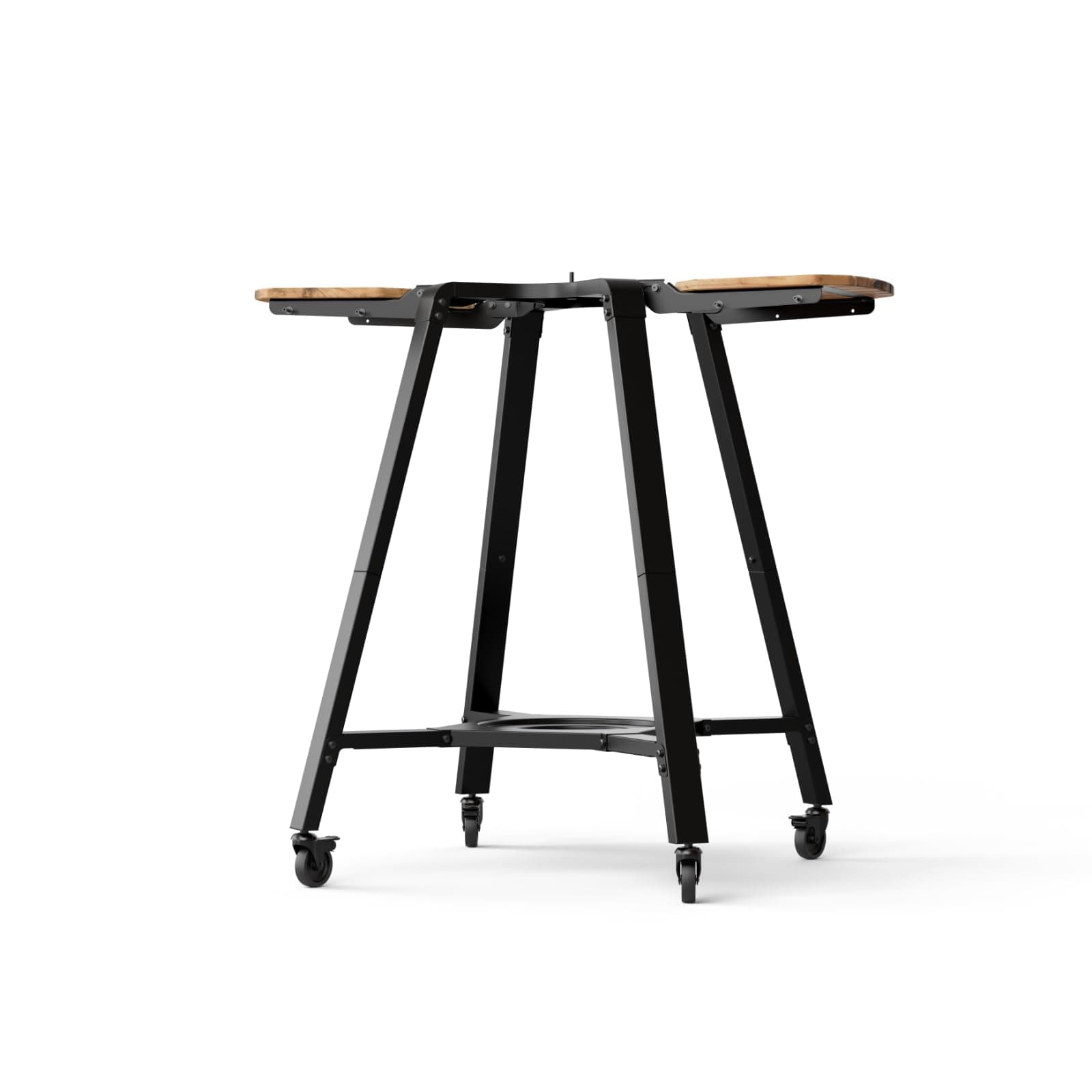 Gozney Arc & Arc XL Pizza Oven Stand, Outdoor Stand with Locking Wheels, Adjustable Wood Wings for Ingredients and Tools, Hanging Hooks for Cookware