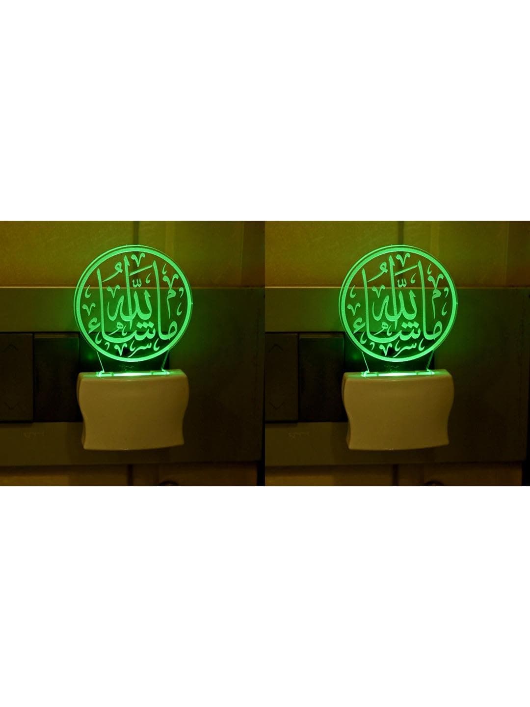 Somil 3D Illusion Effect Allha Multi Colour LED Night Lamp, Self Color Changing, Dia: 5 X 10 X 5 Cm, Pack of 2