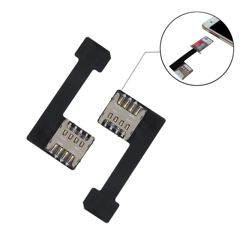 Dual SIM Card Micro SD Card Adapter (2 Pcs) for Android Smartphone,Ultra-Slim SIM Card Extender for Samsung S7 / S7 Edge / S8 / S8+ Huawei Mate7/8/9 Xiaomi Lenovo (Micro to Nano)