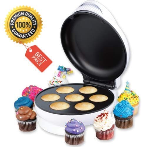 Mini Non-Stick Cupcake Maker For Snack Size Cupcakes, Brownies, and Donuts
