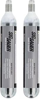 90 Gram CO2 Cartridges Prefilled Air Gun CO2 Cylinders - 2 Count