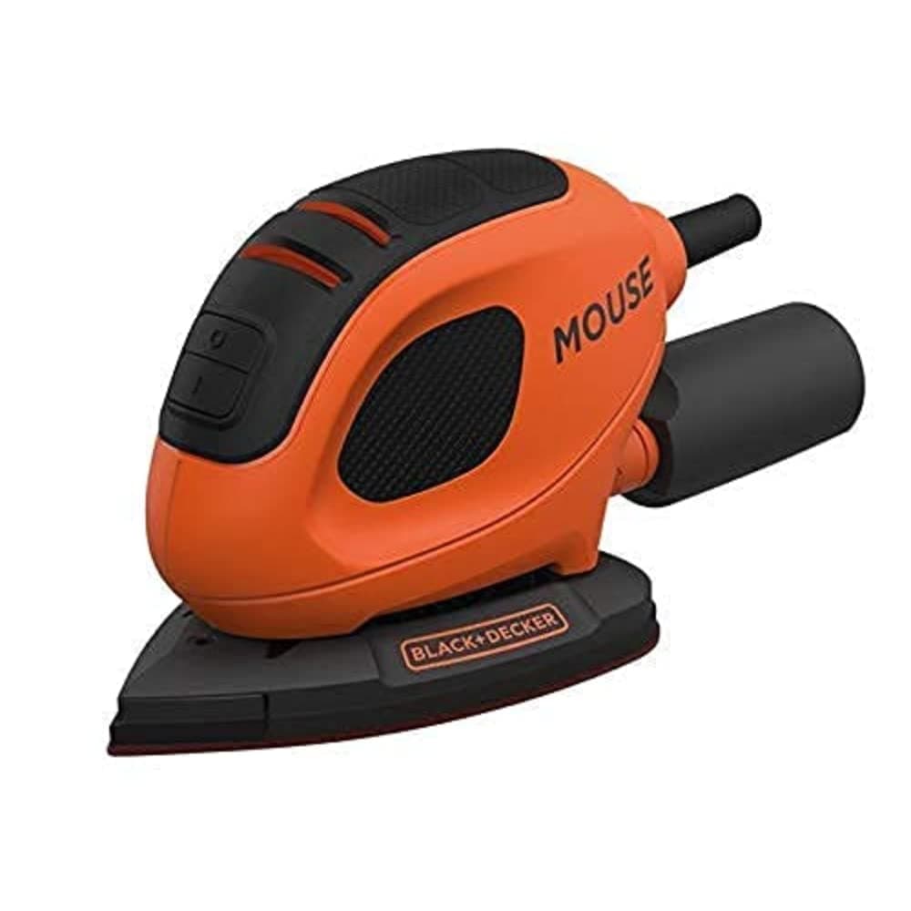 BLACK+DECKER 55W Corded Compact Detail Mouse Sander for Precision & Detailing Work, Orange/Black - BEW230-GB,