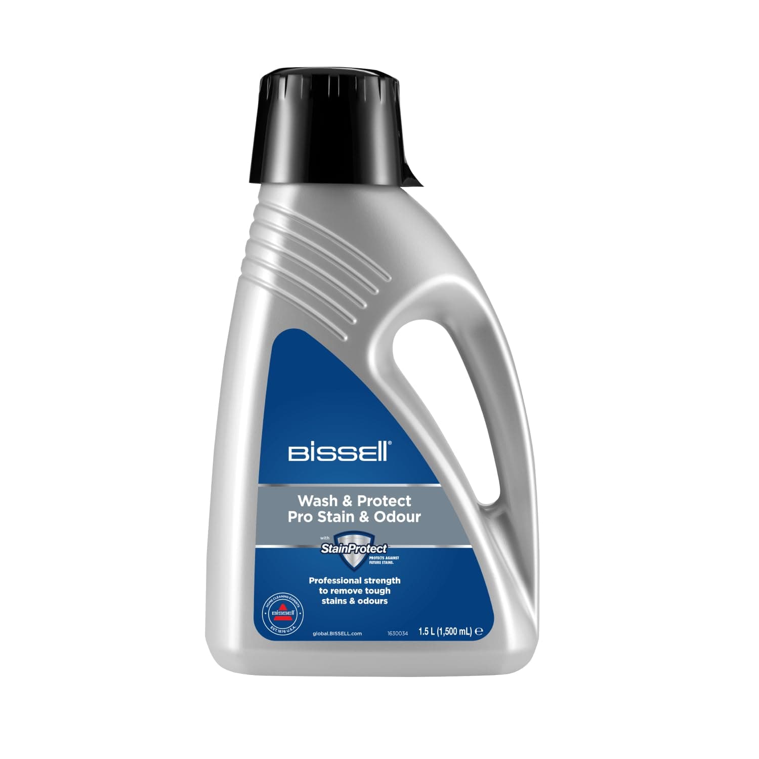 Wash and Protect Pro Stain & Odour, For BISSELL Upright Carpet Cleaners, 1.5L, Professional strength to remove tough stains & odours, 1089N