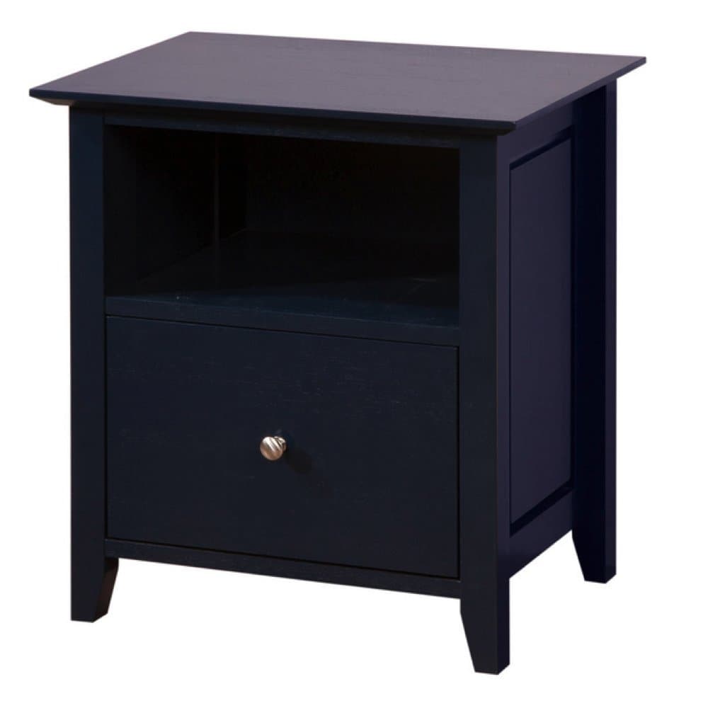 Cityscape Navy Blue Bottom Drawer Bed Nightstand