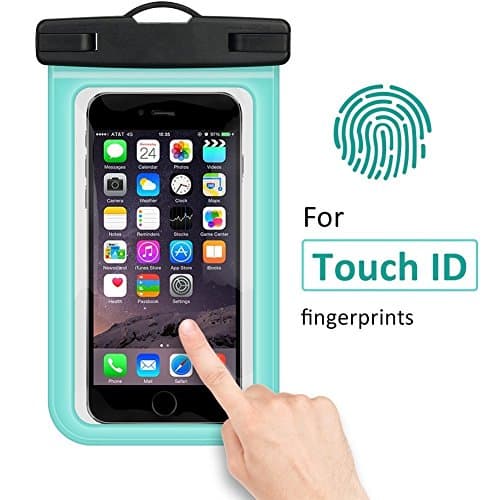Universal 100% Waterproof Case with Super Sealability Technology CellPhone Dry Bag Pouch with Sensitive TPU Touch Screen for iPhone,Samsung,HTC,LG,Sony,Nokia,Motorola up to 6.0" diagonal (Green)