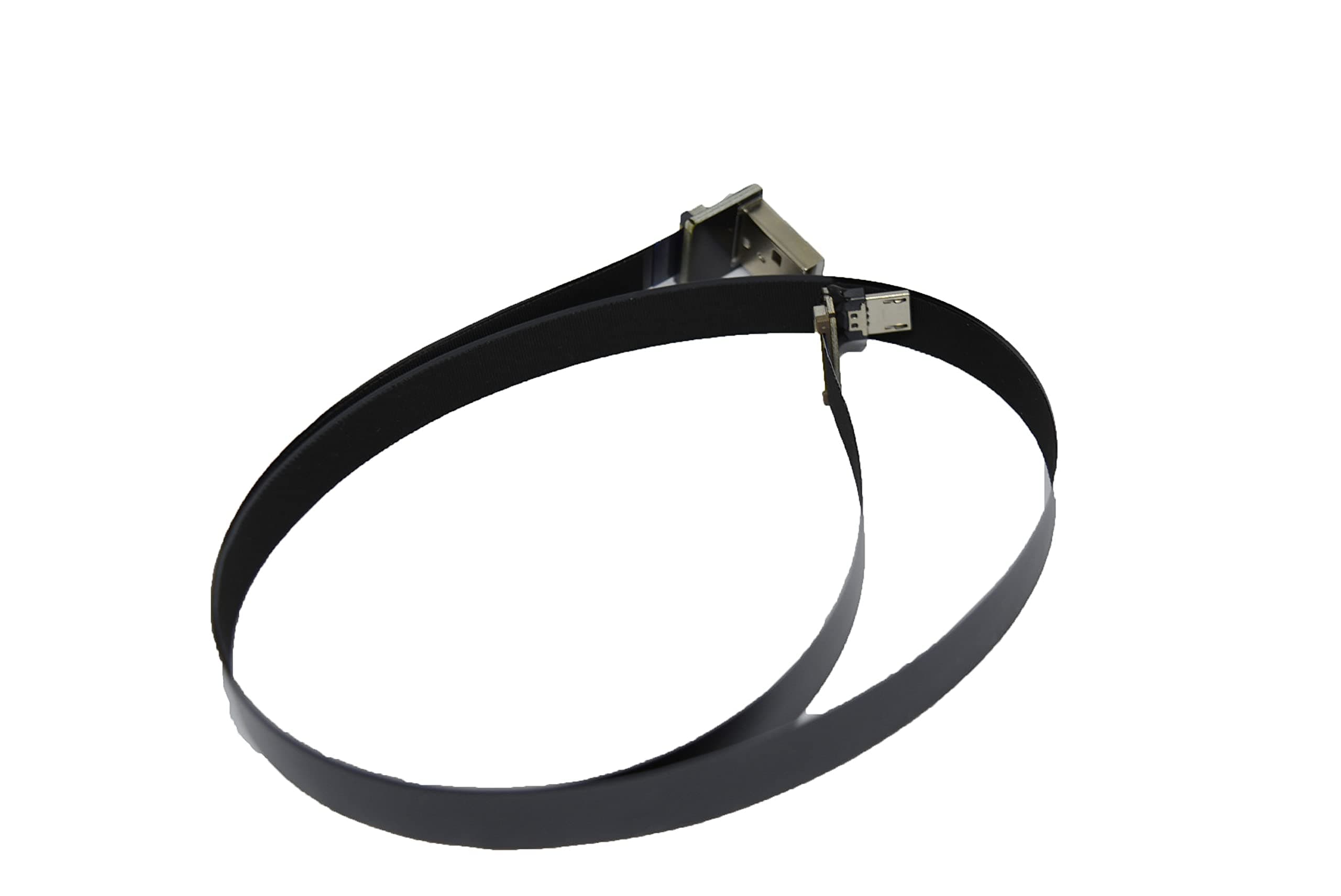 Long Flat Slim Thin Ribbon FPC Micro USB Male 90 Degree Angled up to Standard USB A Male 90 Degree Angled for sync and Charging Black (80CM Micro USB 2 to Standard USB A UP)