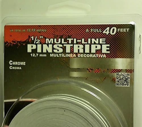 Illusions Inc. 40 ft Long Multi-line Pinstripe (1/2", Chrome)