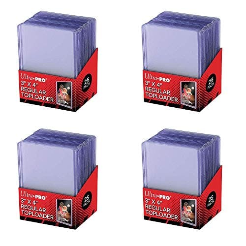 3x4 Clear Regular, Pack of 100 Toploader Thick Card Sleeves for Trading Cards such as Pokemon Magic Standard Size Transparent