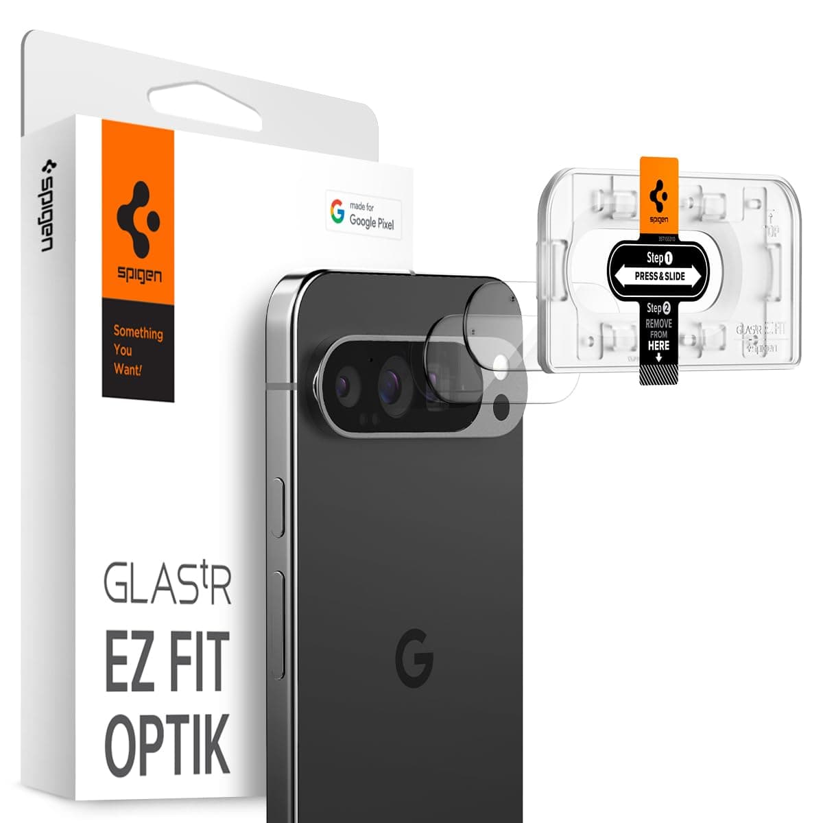 Spigen GLAStR EZ Fit Optik for Google Pixel 9 Pro XL Camera Lens Screen Protector [2 Pack] Case Friendly - Crystal Clear