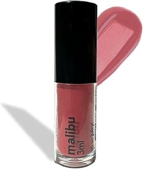 Ruby's Organics Mini Lip Oil Gloss for Women and Girls, All Skin Tones- Moisturizing, Long Lasting, Non Sticky & Non Drying Formula, Glossy Texture, Natural Lip Makeup, Paraben Free - Malibu, 3 ml