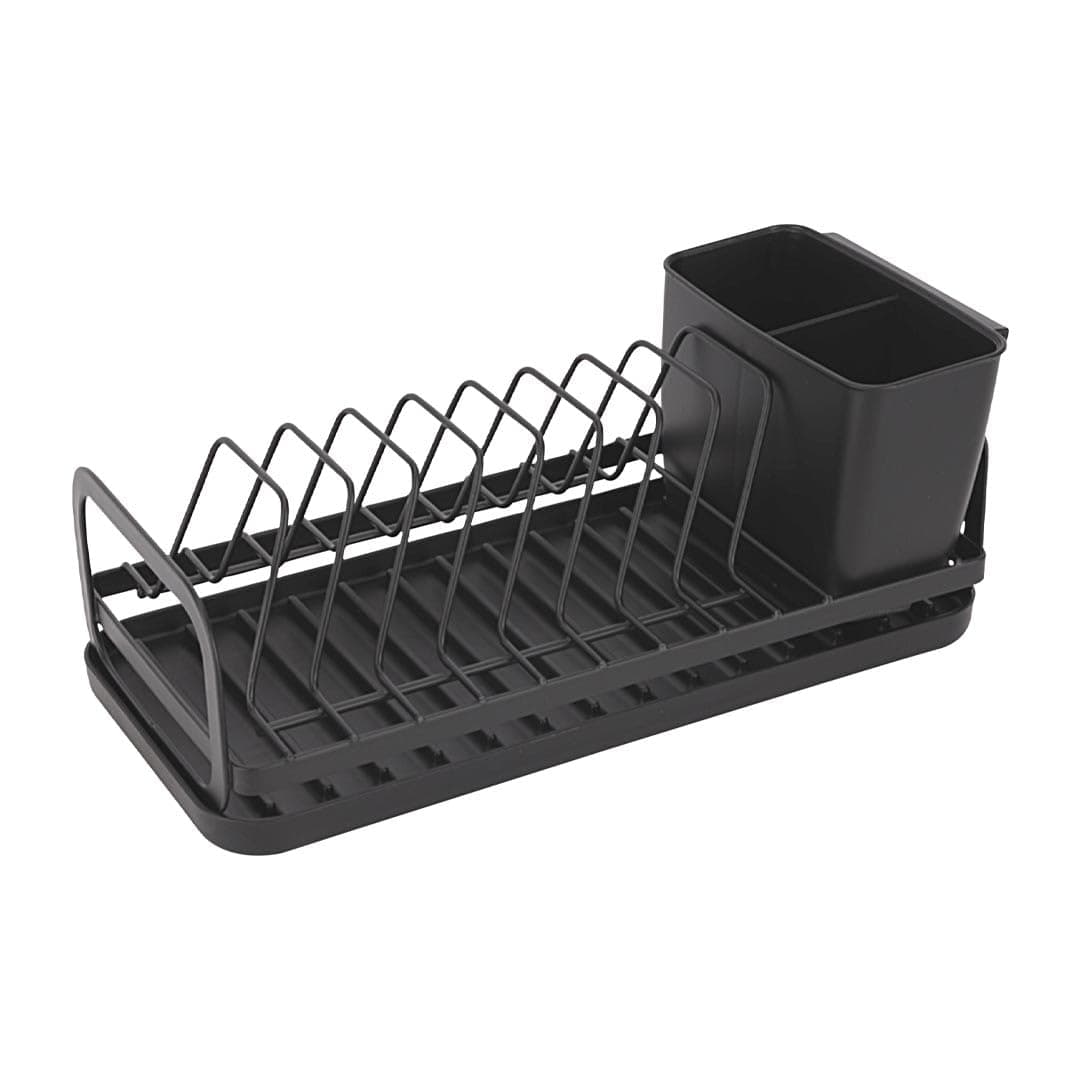 Royalford Dish Drying Stand with Drainer RF12445 Kitchen Dish rack with Holder Utensils Holder and Cutlery Holder Baking paint Process Coatings 8 Plates Holder Strong Metal No Assemble