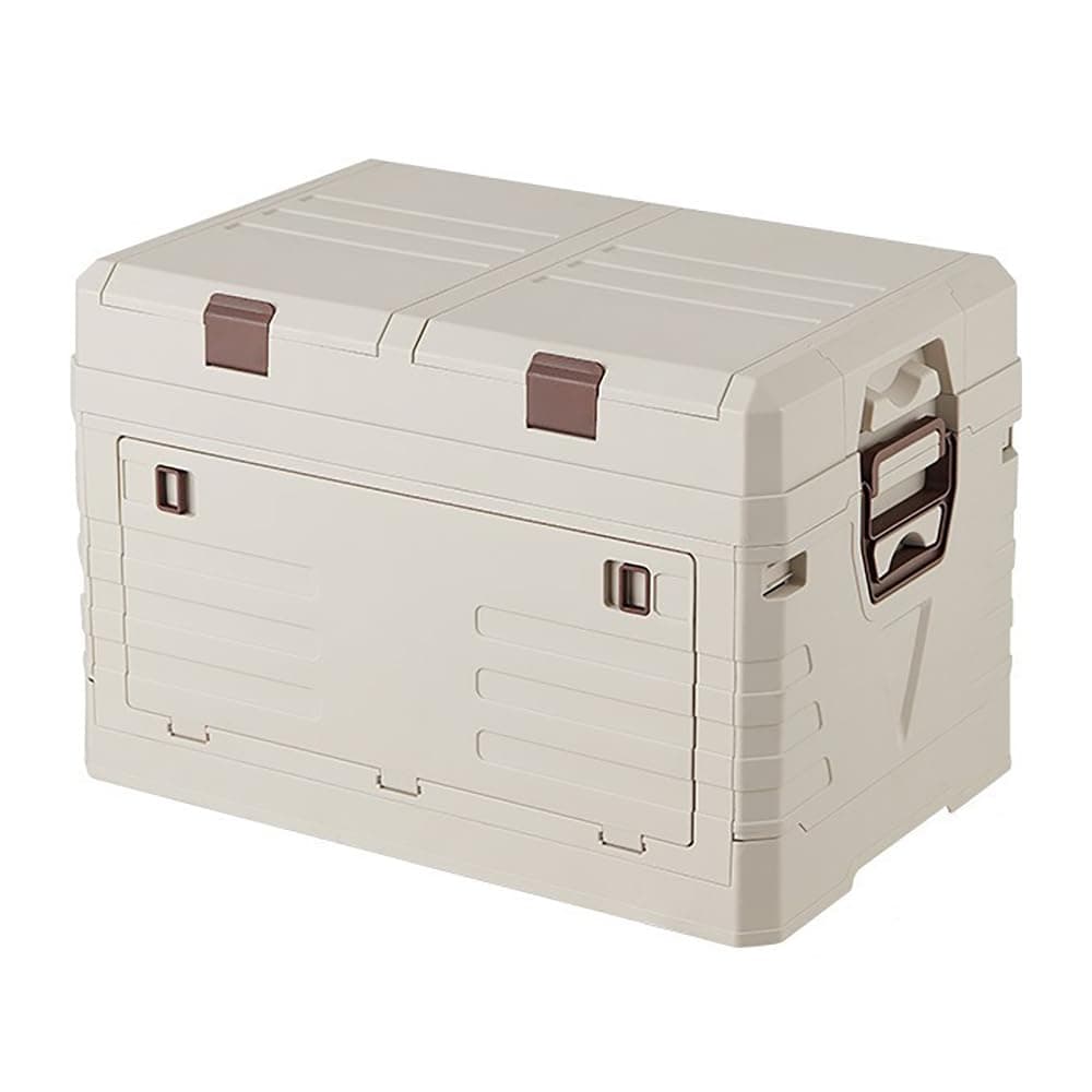 Camping Outdoor Storage Box with 2 compartment boxes, 42 Liters Heavy Duty Folding Storage Bins for Groceries, Camping, Picnic, Fishing, Hunting, Outdoor Container(Set of 1)