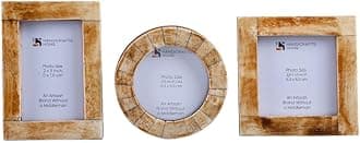 Handicrafts Home Baby Picture Frames Set of 3 - Grey | Mini Frames for Nursery Decor | Ultrasound Photo Frame for Grandparents | First Year Shower Gifts | Personalized Baby Gifts | Handmade Gift