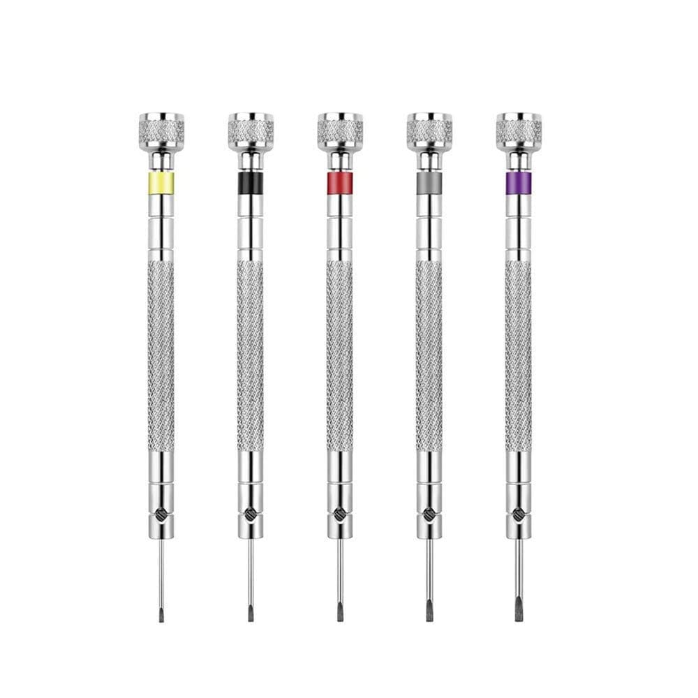 N&N 5 Pcs Precision Screwdriver Set Watchmakers Screwdrivers Reversible Blade Screwdriver for Watch Eyeglasses Jewelry Repair
