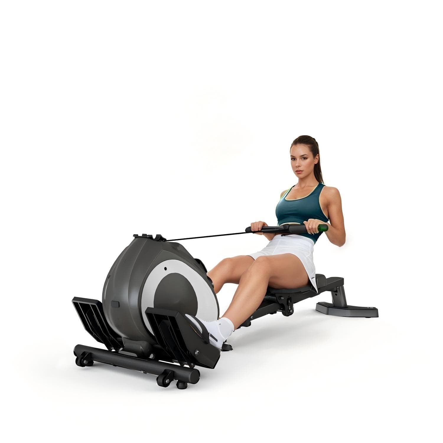 Rowing Machine for Home, Magnetic Rower Machine with Quiet Resistance, Foldable Rower for Home Use, Burn Fat & Sculpt Muscles