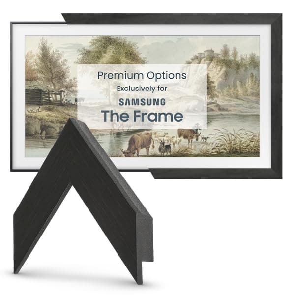 Deco TV Frames - Museum Espresso Slim Frame Compatible ONLY with Samsung The Frame TV (32", Fits 2021-2025 Frame TV)