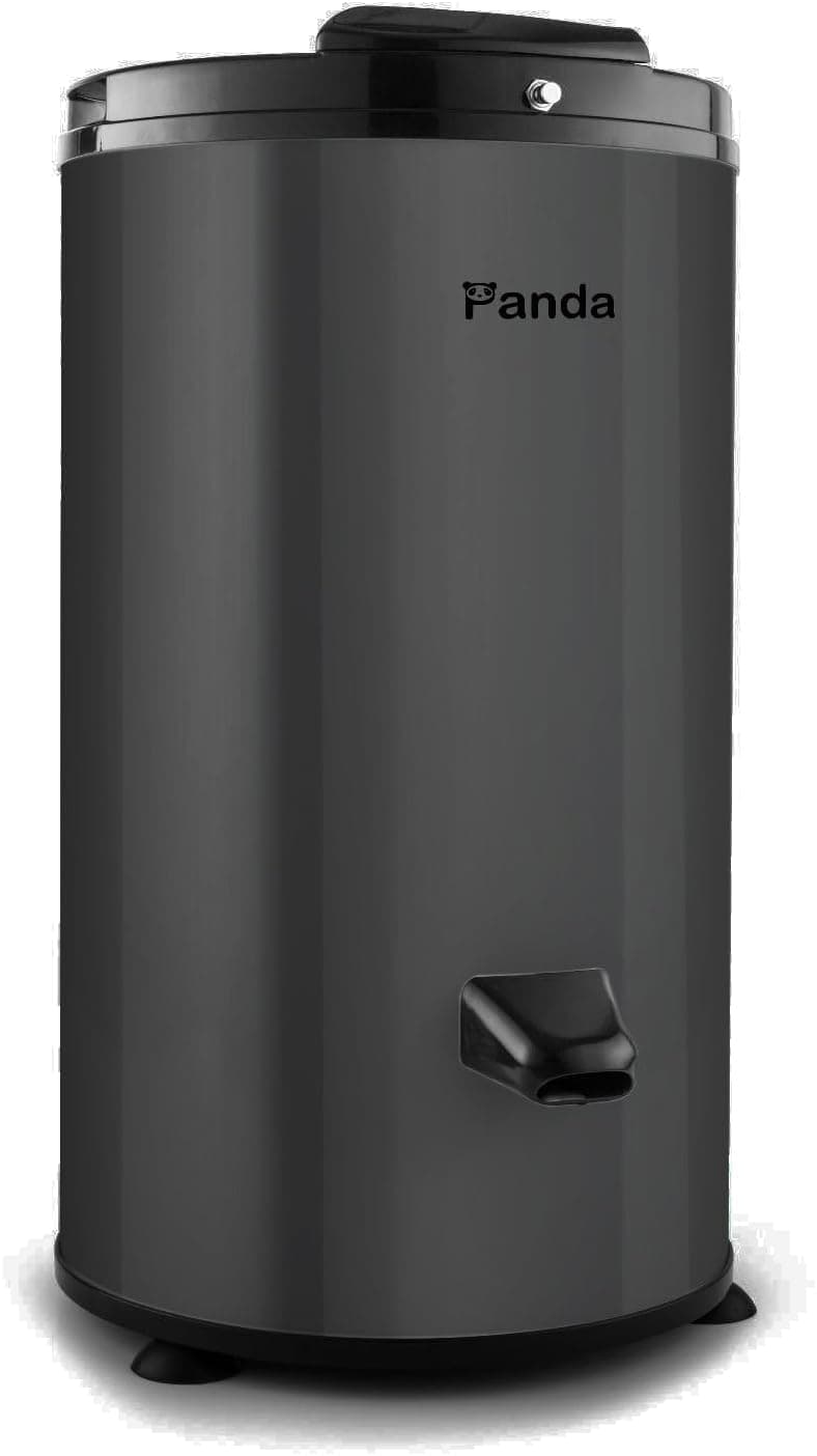 3200 RPM Portable Spin Dryer – 22lbs Capacity, Stainless Steel Drum & Outer Case, 110V – Sleek Dark Gray