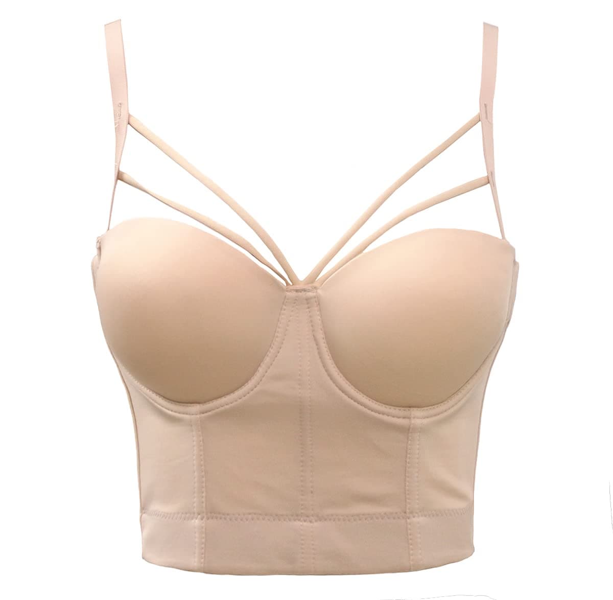 BslingerieWomen Plain Push Up Crop Top Bra Bustier Corset