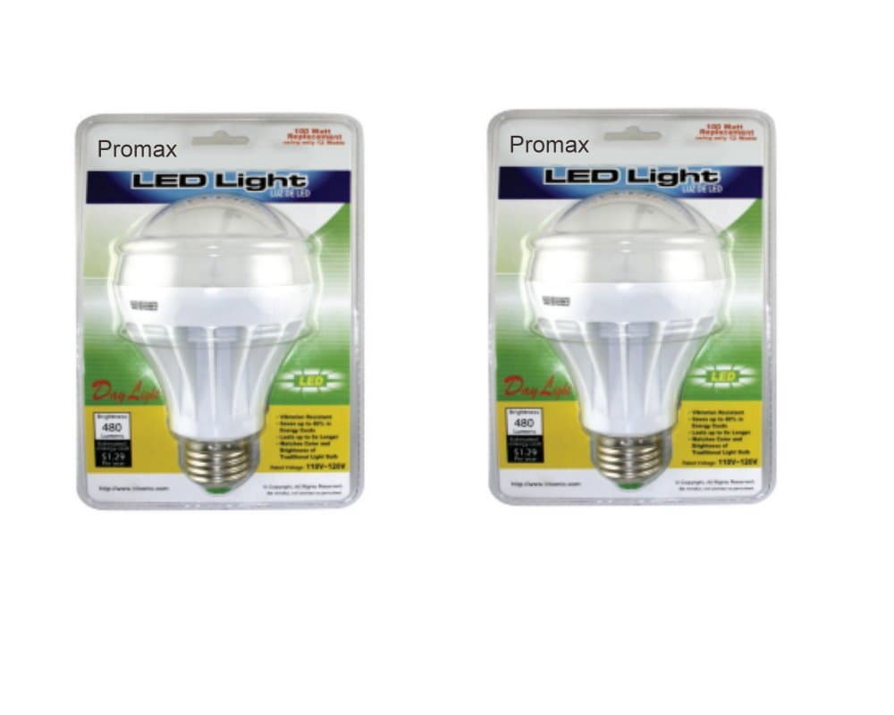 Promax 2 Pack (2pcs) 12 Watt Light Bulb Equivalent to a 100 Watt LED Light Bulbs