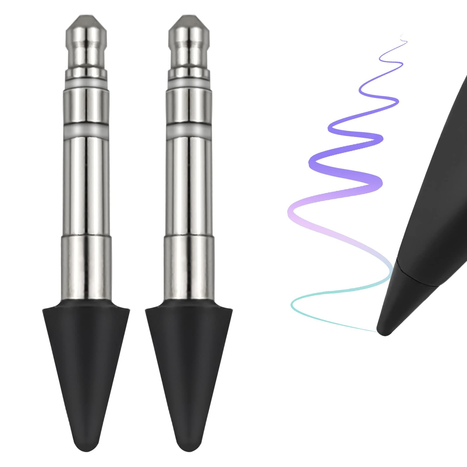 REEYEAR Slim Pen 2 tips (2 Pack) Replacement fits for Surface Slim Pen 2, Real-Time sensitivity replacement nibs fits for Surface Pro 8/Surface Pro X/Surface Laptop Studio/Surface Duo 2 Table Pen