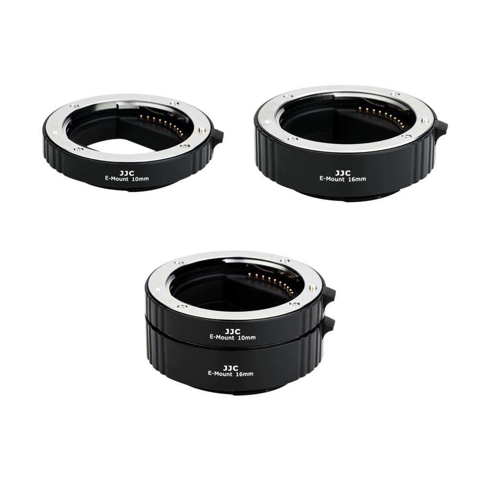 JJC E Mount Auto Focus Macro Extension Tube Set for Sony ZV-E10 II A6000 A6100 A6300 A6400 A6500 A6600 A6700 ZV-E1 A1 A7CR A7C II A7IV A7III A7II A7RV IV A7R III II A7S III II A7S A9 II III & More