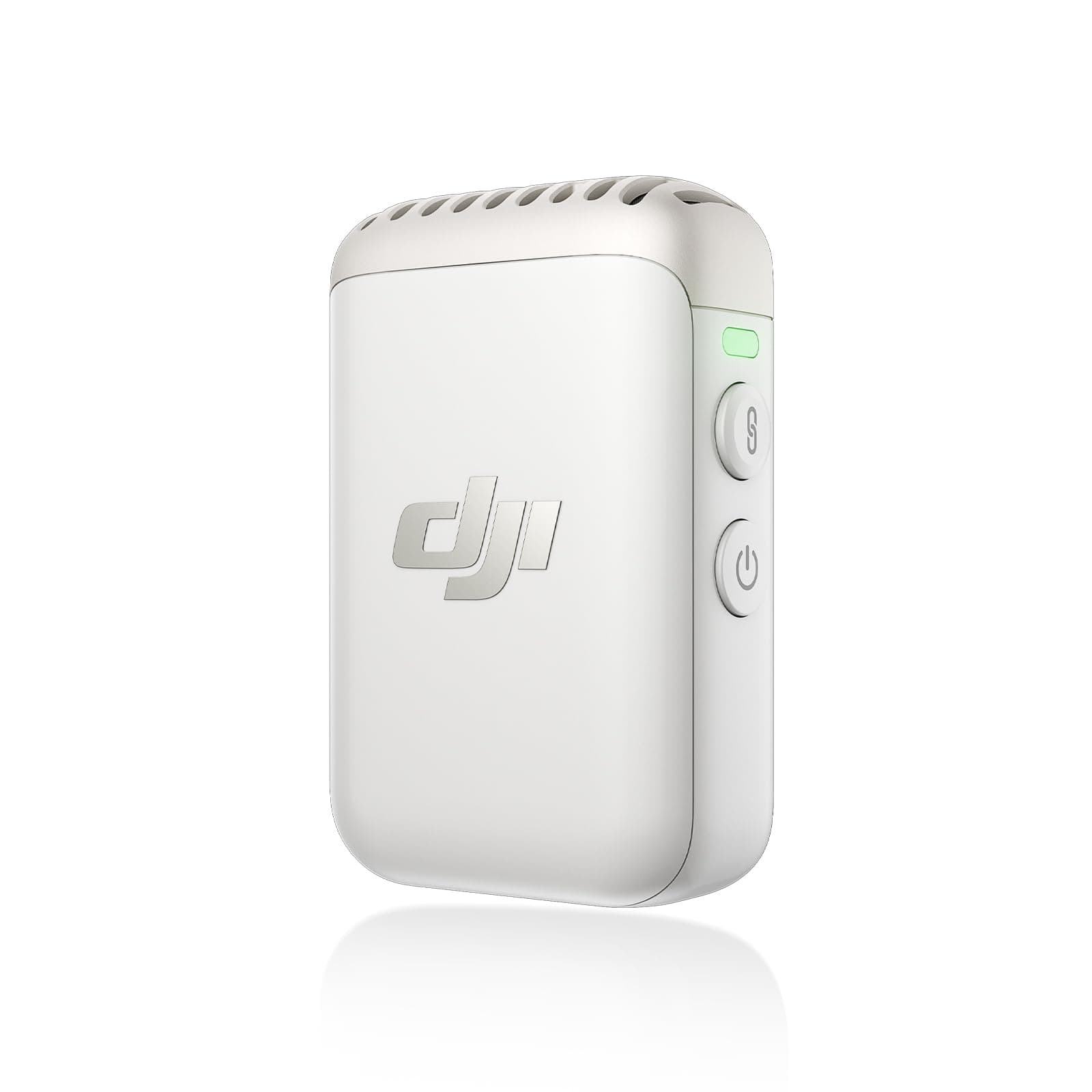 DJI Mic 2 Transmitter (Pearl White) Wireless Microphone with Smart Noise Cancellation, 14 Hour Internal Recording, Battery Operated, Up to 6 Hours, Magnetic Removable, Bluetooth Microphone, YouTube