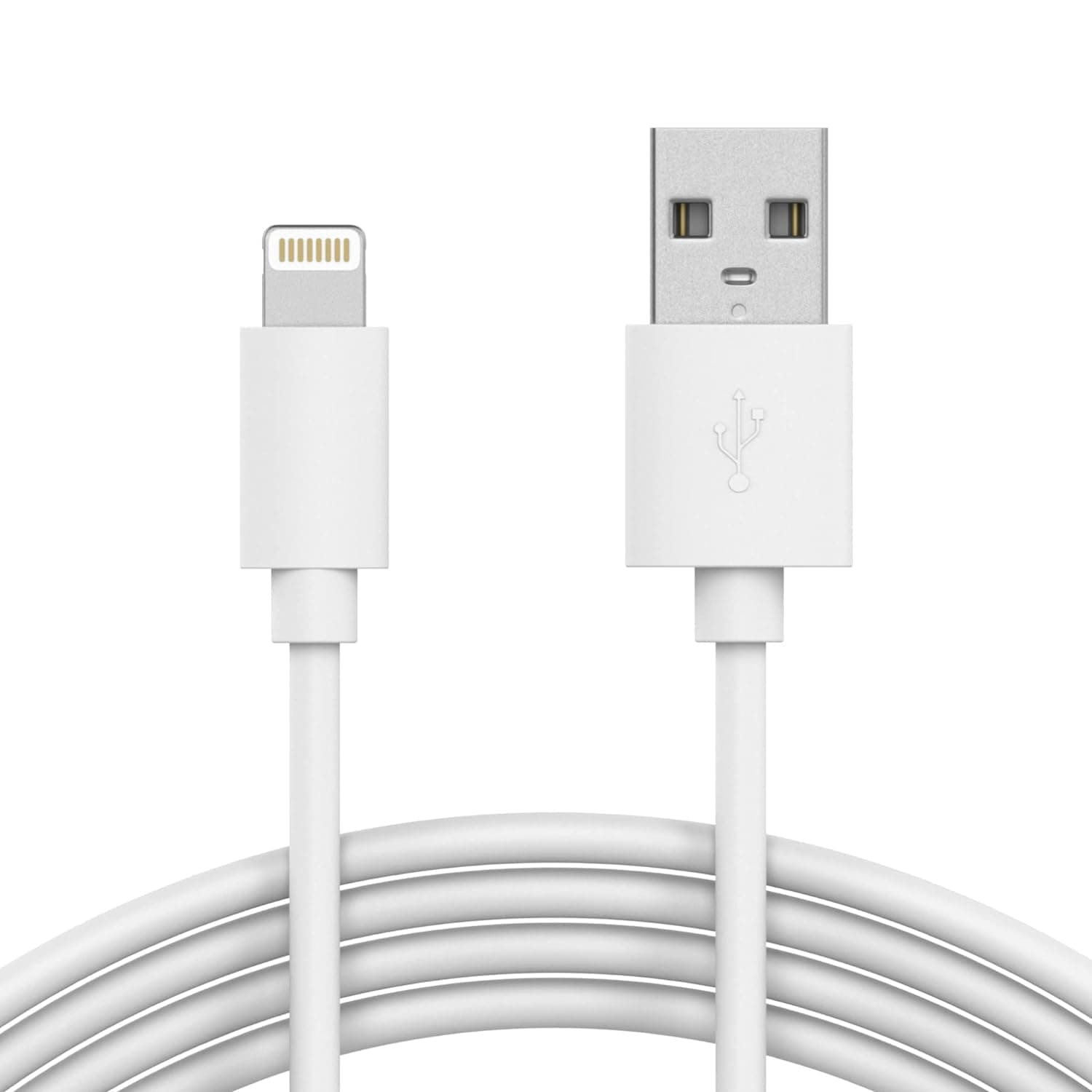 Talkworks Fast-Charge Lightning Cable-MFi-Certified for Apple iPhone 14, 14 Pro, 14 Plus, 13 , 13 Pro , 12, 11 Pro/Max/Mini/Plus, XR, XS/Max, AirPods - 10ft Long, Heavy-Duty Cord, White