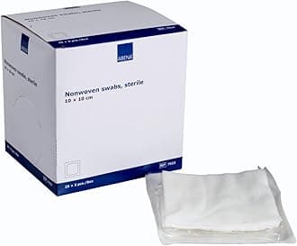 ABENA Gauze Pads, 25 Individually Packed, 10x10cm Wound Dressings, Sterile, Soft Absorbent Gauze for Wound Dressing, Non-Adhesive Dressings for Wounds