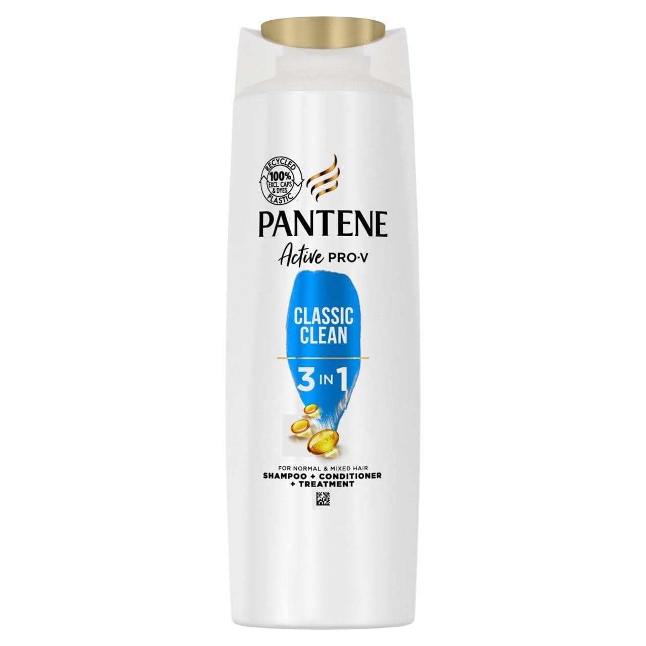 Pantene Pro-V Classic Clean 3 In 1 Shampoo, For Normal To Mixed Hair, 400ml (13.5 Oz), pack of 2