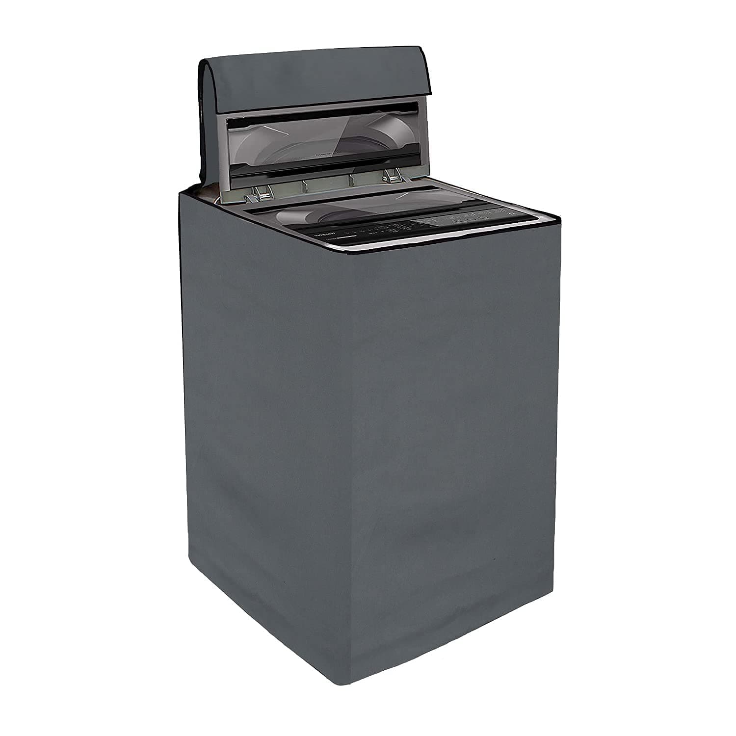 Yellow Weaves Waterproof & Dust-Proof Top Loading Fully Automatic Washing Machine Cover (Dimensions- 56x56x86 cm, Grey)