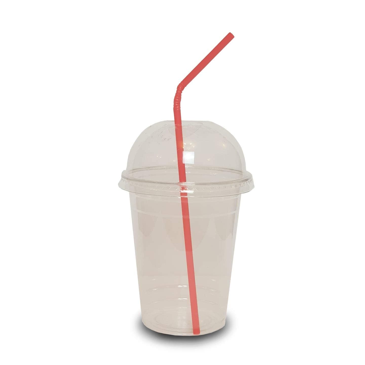 Techno Pack of 1000 Smoothie Plastic Cup with Clear Plastic Dome Lid for Smoothie, Milkshake, Juice, Soda, Cocktail, Perfect for Parties, Weddings, Birthdays, BBQ, Restaurants, Size - 10 oz
