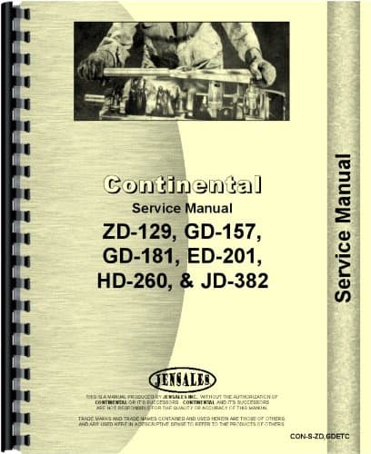 Continental Engines ZD129 Engine Service Manual Plastic Comb – January 1, 2012