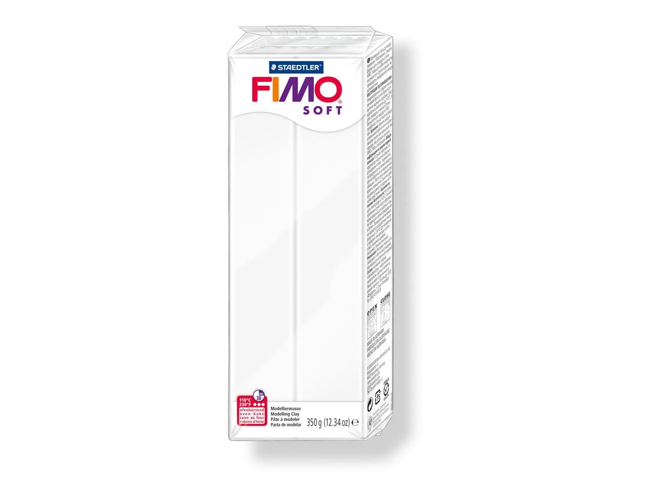 12.34 oz White Fimo Soft Polymer Clay, Multicolor