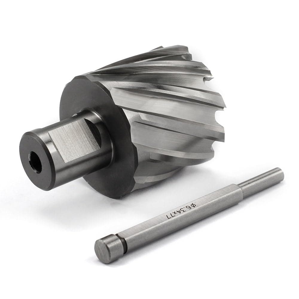 Annular Cutter JESTUOUS 1-5/8 Inch Cutting Diameter 3/4 Weldon Shank 1 Cutting Depth with Pilot Pin Slugger Bits HSS Kit for Magnetic Drill Press,1 Piece