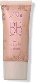 100% PUREBB Cream Shade 30 Radiance Full Face Coverage Skin Care & Glow - All-In-One Primer Concealer & Foundation Makeup - Shimmery, Dewy Youth Tan Color w/Warm Golden Undertone - Vegan - 1 Fl Oz