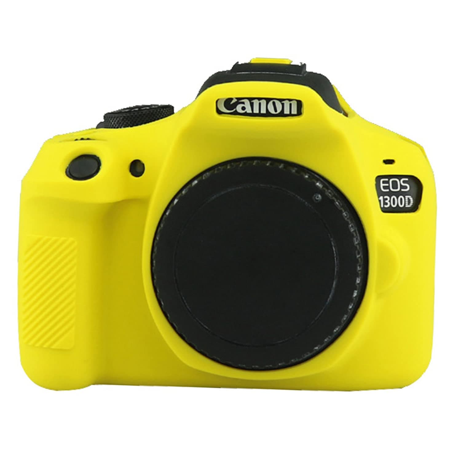 CEARI Silicone Camera Case Full Body Protective Shell Cover Skin for Canon EOS 1300D 1500D Rebel T6 T7 Digital Cameras - Yellow