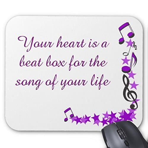 Custom Standard Rectangle Gaming Mousepad Music Notes and Stars Mouse Pad