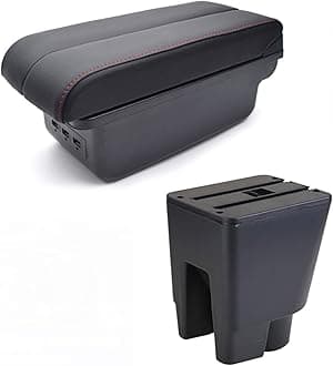 for Toyota Etios Liva. Car Armrest Leather Arm Rest Styling Storage Box Center Console Accessories Decoration Interior Auto Sturdy (Color : 6)