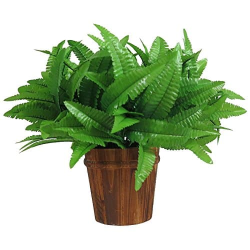 JINL 2 Pack Artificial Silk Persian Grass Home Decor Artificial Palm Persian Plant Tree Fern (Green)
