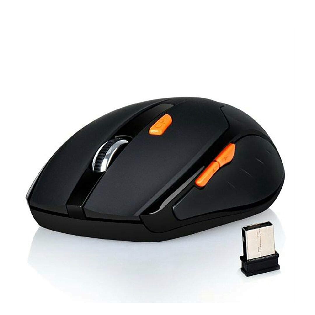 Abronix® Wireless Mouse for laptops with ON/Off Switch & Sleep Mode, 6 Buttons Nano USB Receiver,Ergonomic Mouse, Highly Durable, 3 Adjustable DPI Levels for Laptop, Notebook, PC, MacBook, Blackb