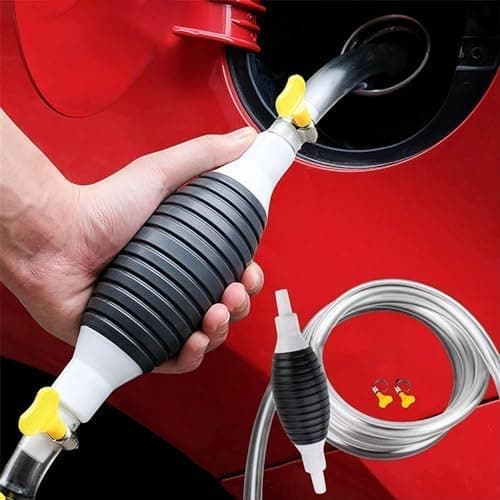 2M Fuel Transfer Pump,Oil Transfer Pump, High Flow Siphon Hand Oil Pump,Portable Manual Car Fuel Transfer Pump for Petrol Diesel Oil Liquid Water Pump (2M Fuel Transfer Pump)