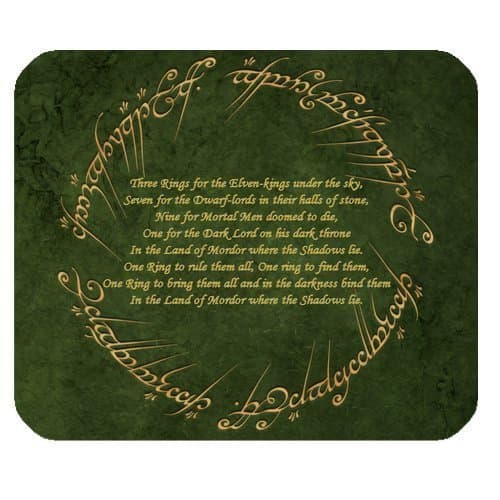 Lord Of Rings Customized Standard Rectangle Mouse Pad Mouse Mat