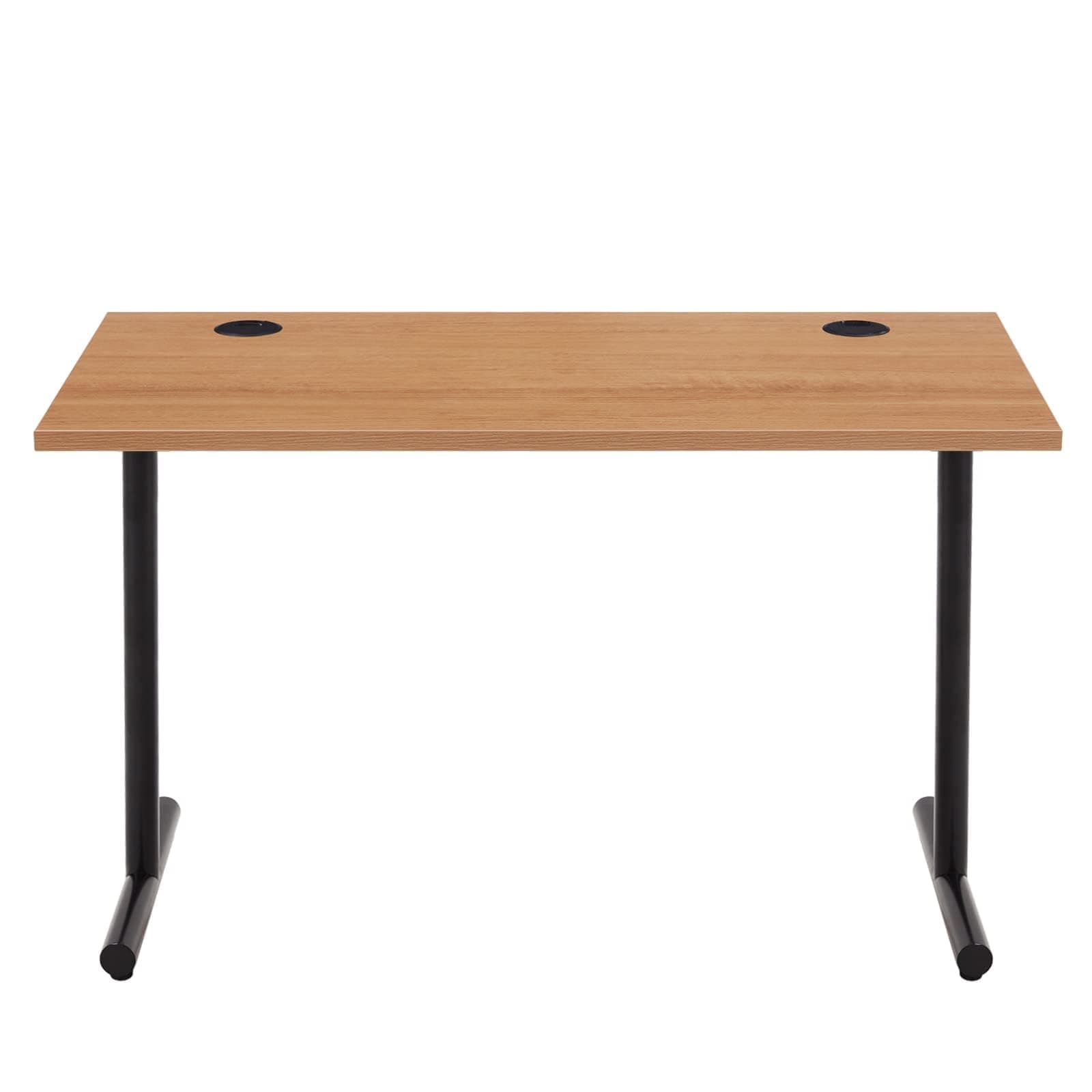 Amazon Basics Office Computer Desk, Beech Desktop and Black Frame, Rectangular, Simple Assembly, 120 x 60 x 73.6 cm