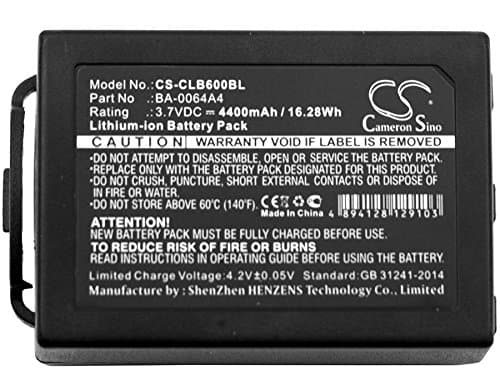 Cameron Sino Battery for CipherLAB CP60, CP60G PN:CipherLAB BA-0064A4, BCP60ACC00002, BCP60ACC00106 4400mAh / 16.28Wh